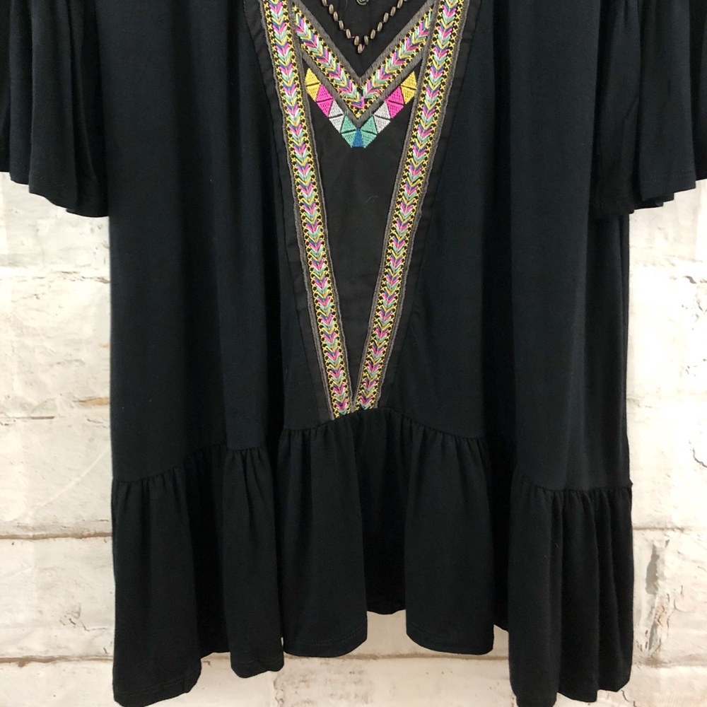 Geometric Black Beaded Dress - Picture 5 of 6